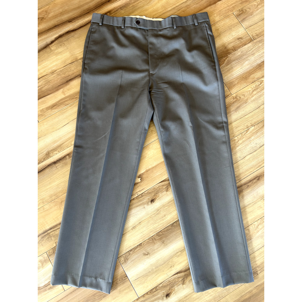 BROOKS BROTHERS Mens Tan Brown 100% Wool Madison Dress Pants Size 40X32
